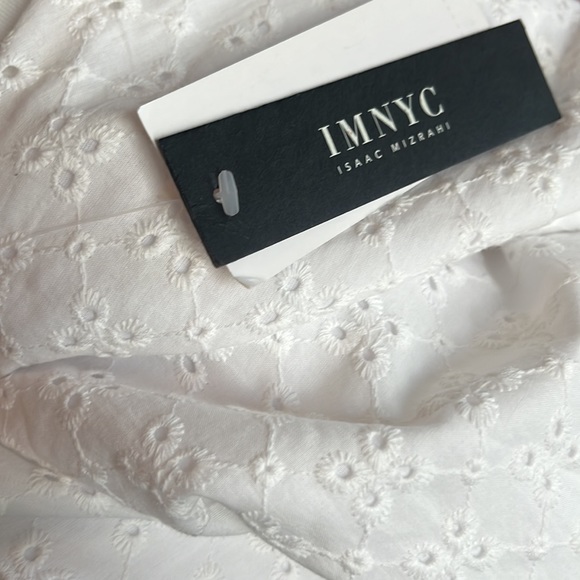 NWT Isaac Mizrahi White Embroidered Skirt with Elastic Waist and Lace/Size Large - Picture 8 of 8